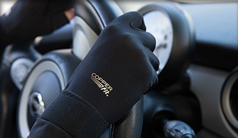Wearing Copper Fit® Hand Relief while driving